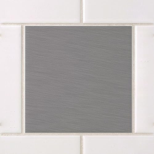 GRAZDesign Fliesenaufkleber Bad & Küche 15x15cm - 24 Stück | wasserfeste & selbstklebende Klebefliesen | Fliesenfolie Fliesenbild Motiv Grau