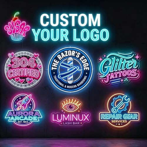 Led Logo Personalisiert Leuchtschild Personalisiert Logo für Wanddekoration | Neonschild mit Logo, Logo leuchtendes Schild für Wanddekoration, Geschäft, Bar, Nägel, Beauty-Firmen-Logo, Geburtstag