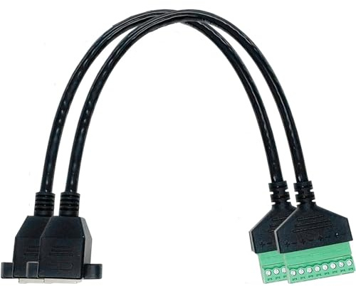 PENGLIN 2 Stück RJ45 Buchse auf 8 Pins Schraubklemmenblock Adapter | für Cat7 Cat6 Cat5 Ethernet Extender CCTV Digital Internet,RJ45-Buchse auf 8-poligen Ethernet-Anschluss