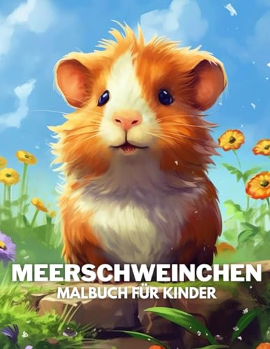 Meerschweinchen Malbuch für Kinder: +40 lustige und einfache Zeichnungen von niedlichen Meerschweinchen zum Ausmalen für Kinder, Jungen und Mädchen, ... lieben und Stress abbauen und entspannen
