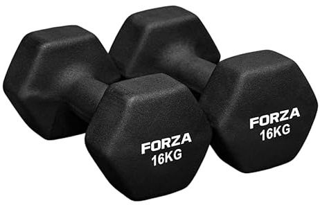 METIS Neopren Hex Hanteln Set - Verschiedene Größe | 0,5kg -16kg | Kurzhanteln zu Hause (16kg)