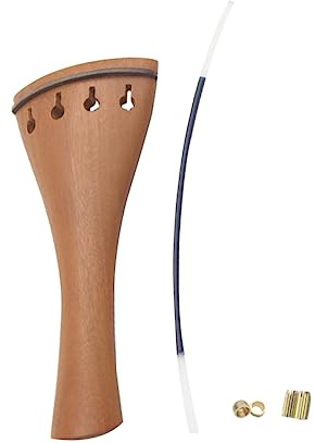 ibasenice 3/4-4/4 Geigensaitenhalter aus Jujube Holz mit Schwanzseil Leicht zu Montieren und Ersetzen Praktisches Zubehör für Violine
