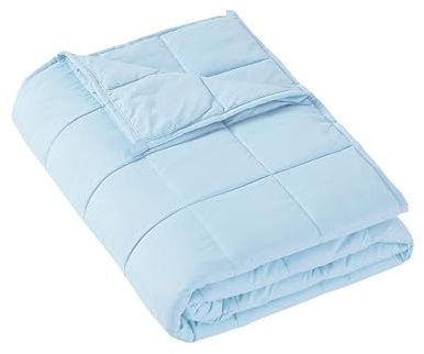 MOTRIP Soft Flannel Weighted Blanket with Sanded Reversible (Sea Blue, 60 * 80 20LBS)
