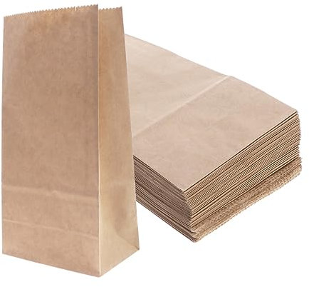 TOPBATHY 100 Stücke Papier Takeaway Tasche Große Verpackung Tasche Für Shop Restaurant 24x13x8cm