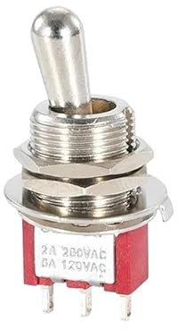 5Pcs SH T80-T Series Standard Lever Toggle Switch 12mm 5A 125VAC NWPNLXEA(3PIN ON ON)