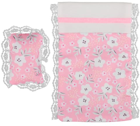 VICASKY 1 Set Doll House Sheets Dollhouse Bedding Dollhouse Pillow Quilt Dolls Houses Miniature House Kit American Doll Miniature Furniture Dollhouse Furniture Figure Room Toys Cloth