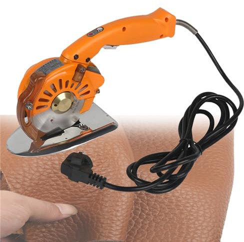 Taglierina portatile per tessuti con regolazione della velocità a 4 velocità e funzione di affilatura automatica, forbici elettriche per tessuti per tagliare tessuti/tappeti/pelle/gomma/cartone, 4 c