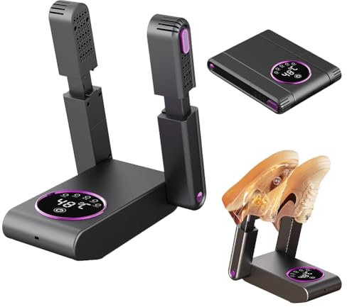 DASIAUTOEM Schuhtrockner Elektrisch - Boxhandschuhe Schuhtrockner mit UV Sterilisation, 360° Wärmezirkulation, Smart Timer Energiesparend Faltbar, Beseitigt Effektiv Gerüche und Antibakteriell