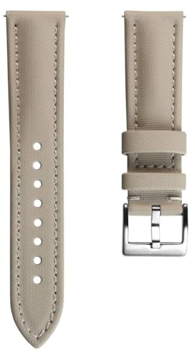 WatchGecko Bracelet Atlas en toile à voile, crème, 20 mm