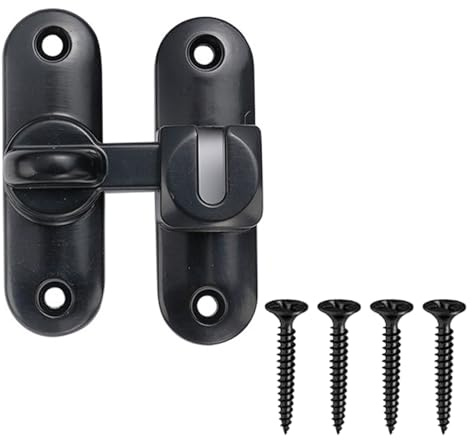 90/180 Degree Flip Barn Door Lock,Flip Sliding Barn Door Lock,Security Door Latch for Barn Door,Pet Door,Bathroom,Outdoor,Garage,Window,Sliding Door