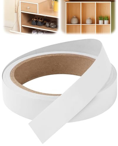 teasteam 20mm X 10m Melamine Edge Banding Kitchen Worktop Edging Strip Pre-Glued Veneer Tape Edging Tape without Ironing for Cover Standard MDF Panel Desk Wardrobe Cabinet Door Frame Furniture Edge