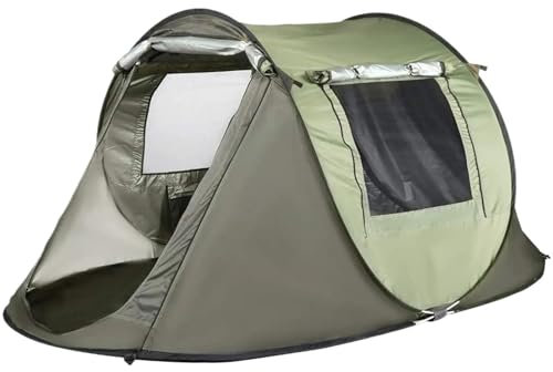 Pop-Up-Zelt Automatisches Campingzelt for 3–4 Personen, Familien-Outdoor-Zelt, sofortiger Aufbau, 4-Jahreszeiten-winddichtes, wasserdichtes, feuchtigkeitsbeständiges, tragbares Pop-Up-Zelt Leichtes Po