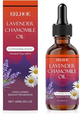 Lavendelöl Kamillenöl 60 ml, Lavendelöl Ätherisches Öl, Duftöl Lavendel | ÄtherischesÖl Lavendel, Kamille ÄtherischesÖl Bio, für Sauna, Haut Massage, Diffusor, Aromatherapie