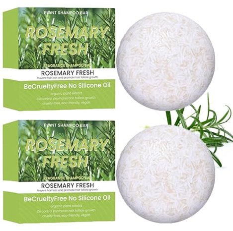 Rosemary Hårtvål, rosmarin schampo-bar, naturlig schampo-bar med rosmarin, förstärkning och förtjockning, schampo för alla hårtyper RosemarySoap2 st