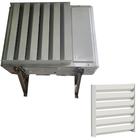 Housse de climatiseur extérieur 55,9 x 55,9 cm en acier galvanisé avec déflecteur mural à condensateur pour une durabilité et une résistance aux intempéries améliorées