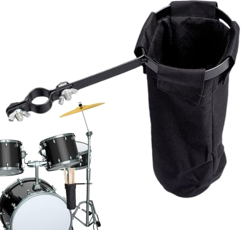 Tasche für Schlagzeugstöcke – 6 Zoll Metallklammer, Aufbewahrungsbehälter für Schläger, Zubehör für Drumsticks | Shows, Konzertproben, Schulunterricht von M