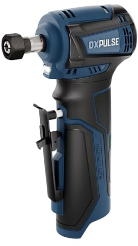 DXPULSE 12V Brushless Right Angle Die Grinder Bare Unit, Compact Cordless 90° Grinder, 4-Speed Adjustable, Variable Speed Trigger, LED Light – DX12 Interchange System