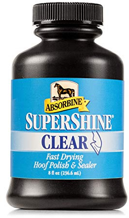 Absorbine SuperShine Horse Hoof Polish & Sealer, Clear High Gloss, 8 fl oz
