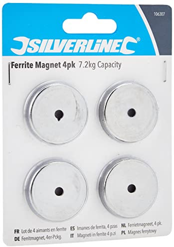 Silverline Ferrite Magnet 4pk 7.2 kg Capacity (106307)