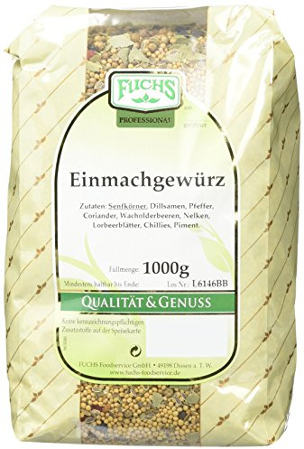 Fuchs Einmachgewürz ganz im 3er Pack (3 x 1 kg) - zum Einmachen von Gemüse oder zum Verfeinern von Antipasti, Fleisch,- oder Fischgerichten