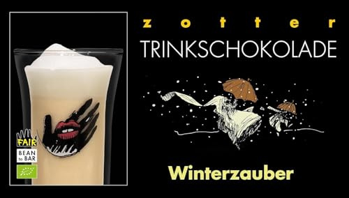 Zotter Trinkschokolade Winterzauber Mix (Bio) für Kinder und Erwachsene | Mandel-Kokos-Mix mit Orange & Zimt zum Zubereiten von Heißer Schokolade, perfekt zum Verschenken oder selbst genießen