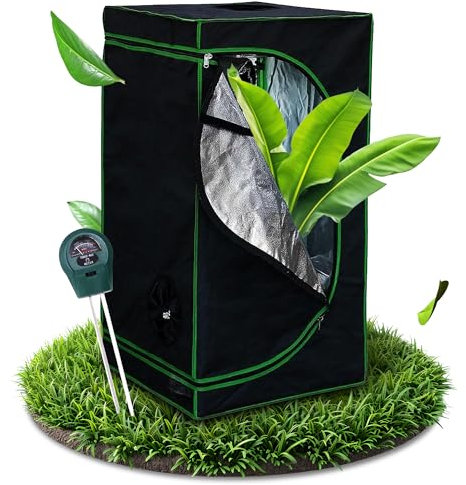 Melko - Growbox 60x60x180cm Set mit 3-in-1 Messgerät - Licht- & wasserdichtes Growzelt extrafestem Stoff mit reflektierender Innenfolie - Growtent Zuchtzelt für Hydrokulturen zur Pflanzenzucht