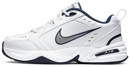 NIKE Air Monarch IV, Gymnastikskor Herr, Vit Metallic Silver Midnight Navy 102, 44 EU