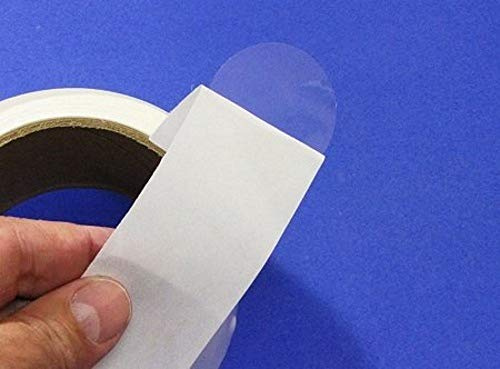 Verschlussetiketten transparent auf Rolle - ø 80 mm rund - 1.000 Stück je Rolle - Kern: 76 mm - aussen gewickelt - stark haftend - Klebepunkte transparent - 80 mm Durchmesser