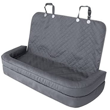 PillowPrim Hundeautositz, Hundedecke Auto rückbank, Transportbox Katze, Hundebox, Hundekorb, Hundegeschirr, Hundebett, Hundekörbchen, Grapht Skaj, 42x55cm