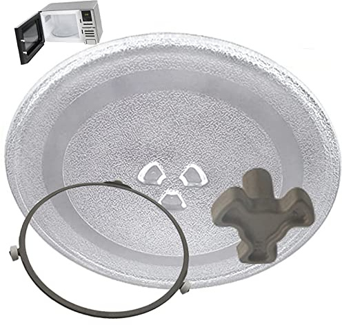Glasteller Drehteller Universally Glasplatte 245mm Mikrowelle-Drehteller-Glasplatte 25.5cm Microwelle Ersatzteller 12.4 Mikrowelle Ersatz Drehteller Glasteller Für Mikrowellen Küche Esszimmer Büro (