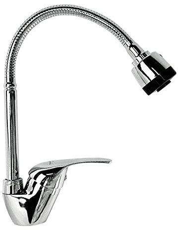 Rubinetto Miscelatore Cucina Miscelatore Monocomando per Lavello Cucina Girevole a 360 ° Rubinetto Lavello Cucina con Regolazione Caldo e Freddo Cromato