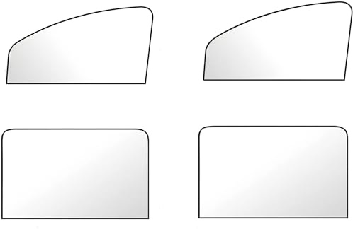 Tuokay, 4pcs Universal Sonnenschutz Auto, Magnetischer Sonnenschutz Vorhang Innen, UV Schutz, Reflektierende Hitzeschutz Vorhang, Schutz der Privatsphäre
