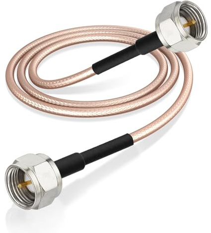Superbat F-typ kabel 75 ohm 6 fot TV koaxialkabel för TV-modem tuner höghastighetsinternet, trådlös router digital TV-antal, satellitkabelförlängning etc.