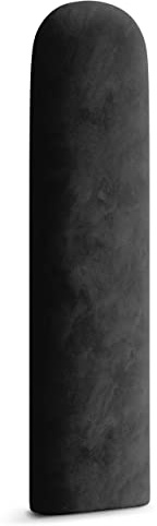 Muralo Panel tapizado ovalado de pared, cojín de pared, cabecero de cama, panel de pared, dormitorio, salón, cama, cojín de lomo, moderno, tapizado de lujo (20 cm x 60 cm, grafito)