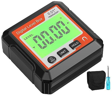 Idezek Digitales Wasserwaage-Werkzeug | Staubdichtes Winkelsuchgerät Digital,Kleines und tragbares elektronisches Wasserwaage- und Winkelmessgerät für die Holzbearbeitung, Winkelmessung