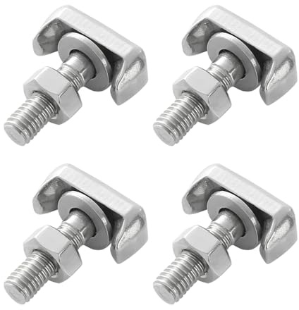 JNNJ 4 Pièces Vis De Rechange Pour Batterie De Scooter, Acier Inoxydable Filetage Complet Kit Boulons Et écrous, Boulons Et écrous De Batterie Moto En Acier Inoxydable, Pour Voiture, Moto Et Bateau