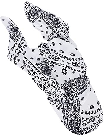 Damen Bandana mit Schirm Haarband Sommer Sonnenhut Kopftuch Visor Strand Cap Bandana Sonnenschutz Mütze Weiß Einheitsgröße