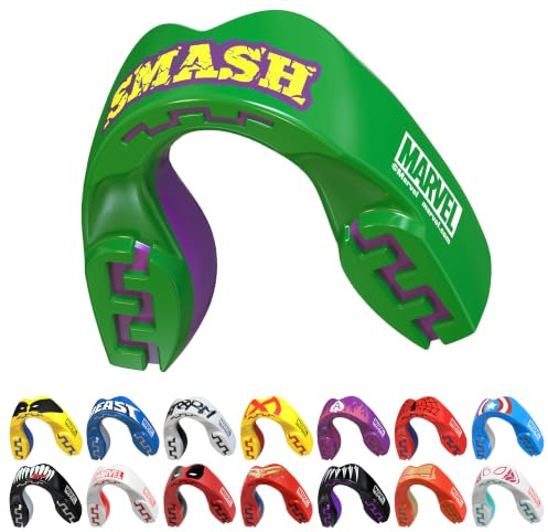 Marvel The Hulk Sport Zahnschutz Erwachsene/Kinder Sport Mundschutz | Für alle Vollkontakt-Sportarten einschließlich Rugby, MMA, Kampfsport, Kickboxen, Judo, Hockey & Boxe