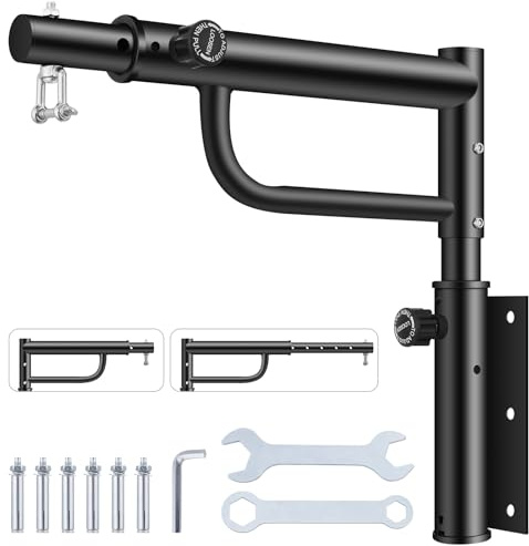 Teodute Einstellbar & Drehbar Boxsack Wandhalterung, 150kg Boxsack Halterung Wand, Schwerlast Punching Bag Mount Stand für Indoor und Outdoor Boxen Sport im Heim Fitnessstudio