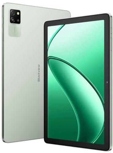 Blackview Tab 60 WiFi Android 14 Tablet, 12GB+128GB(1TB Externe SD), 10,1'' HD+ Display, 5100mAh Akku, 5MP+13MP Kamera, 8,5mm Ultra-Dünn, WiFi 9, Dual-Box-Lautsprecher, Gesichtserkennung, Grün