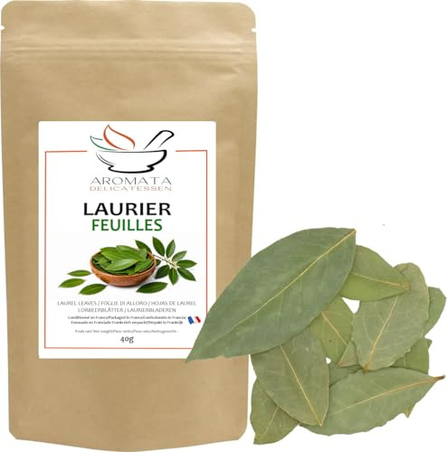 AROMATA - Foglie di Alloro intere essiccate - 40 g - 100% Naturale - Infusi/Stufati