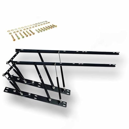 Elevador de cama de alta resistencia, mecanismo de elevación de cama, juego de bisagras para marco de cama de almacenamiento con equilibrio de elevación, resorte de gas para tapa de cama plegable neu