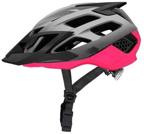 LUOKEKE Fahrradhelm MTB -Fahrradhelm, Reithelm Fahrrad Helm(Titanium pink,M 54-58cm)