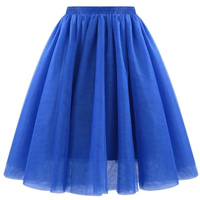 Tüllrock Damen 50Er Rock Retro Ballet Tanzrock 3 Lagig Tüll Ballett Tütü Rockabilly Petticoat Unterrock Tanzkleid Ballkleid Abendkleid Gelegenheit Zubehör Karneval Tutu Cosplay