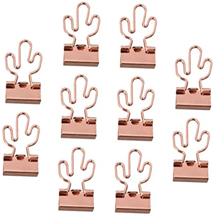 LALAFINA 10stücke Teiliges Büroklammern Business Binder Clips in Roségold Stabile Papierklemmen Für Büro Schulbedarf Vielseitige Dokumentenhalter Glatte Oberfläche Ohne Grate Für Organisati