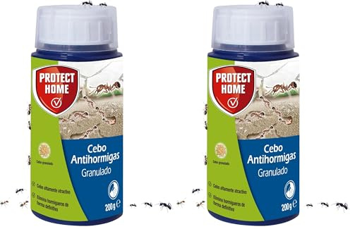 PROTECT HOME Antihormigas granulado, Elimina Las Hormigas de Forma definitiva, Ideal para Exteriores. (Paquete de 2)