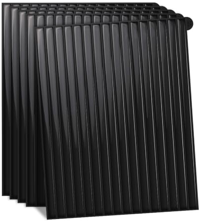 Alwayspon 10 Sheet 11''x 9inch Black 3D Vinyl Wall Tile Sticker Transfers, Peel and Stick Self-Adhesive Waterproof Splashback Stick on Tile Decals for Kitchen Bathroom Wall