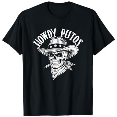 Howdy Putos Totenkopf Cowboyhut Bandana T-Shirt