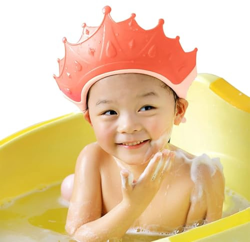 Cuffia da doccia per bambini, regolabile, per lavare i capelli, per occhi, orecchie e viso