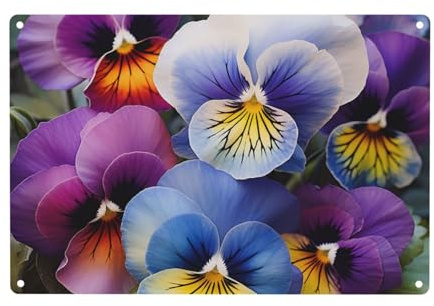 Funny Wall Decor Metal Signs Pansy Perfection Garden Sign Decor Outdoor Hanging Vintage Yard Decorative Aluminum Sign for Farmhouse Home Horror Theme Bar Decor Tin Signs Gifts 8x12 inches